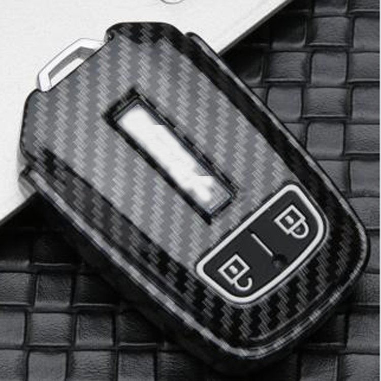 Truck 2 Button Car Accessories Key Cover Holder Shell Skin Fob Carbon fiber Car Key Case For Isuzu D Max Mu-x V-Cross