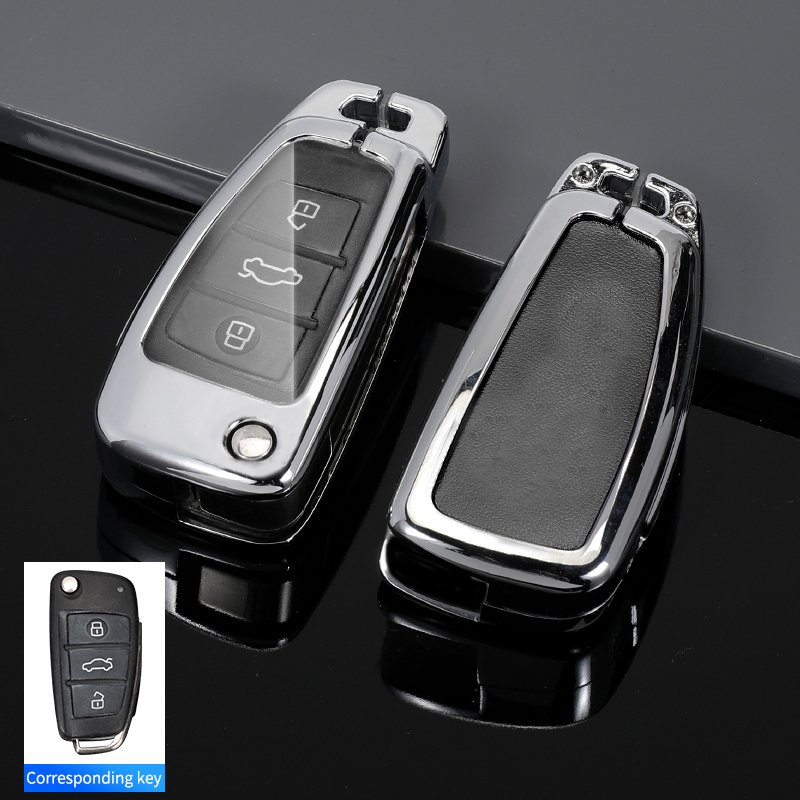 AUTOSITTER Zinc alloy Cowhide Car Keys Bag Cover Keychain Car Key Case For JAC Car Key Accessories
