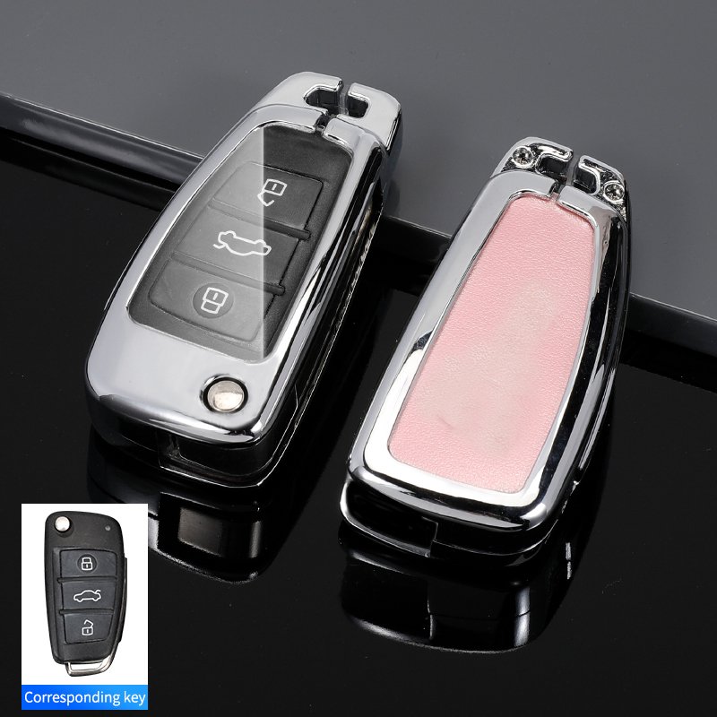AUTOSITTER Zinc alloy Cowhide Car Keys Bag Cover Keychain Car Key Case For JAC Car Key Accessories