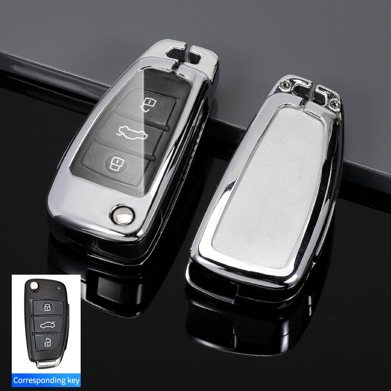 AUTOSITTER Zinc alloy Cowhide Car Keys Bag Cover Keychain Car Key Case For JAC Car Key Accessories