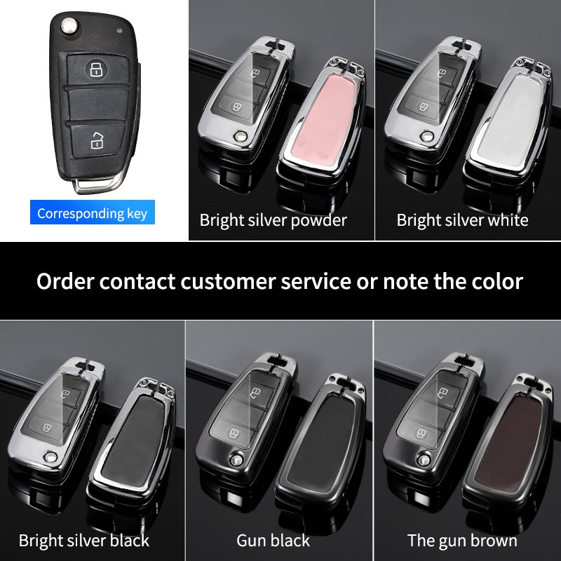 AUTOSITTER Zinc alloy Cowhide Car Keys Bag Cover Keychain Car Key Case For JAC Car Key Accessories