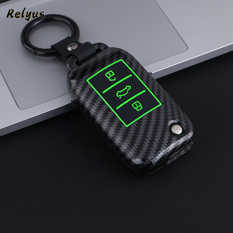 Carbon Fiber Silicone Car Key Cover Case For Roewe RX8 RX5 MG MG5 ZS GT GS MG3 MG6 MG7 EZS HS EHS ZS EV Accessories