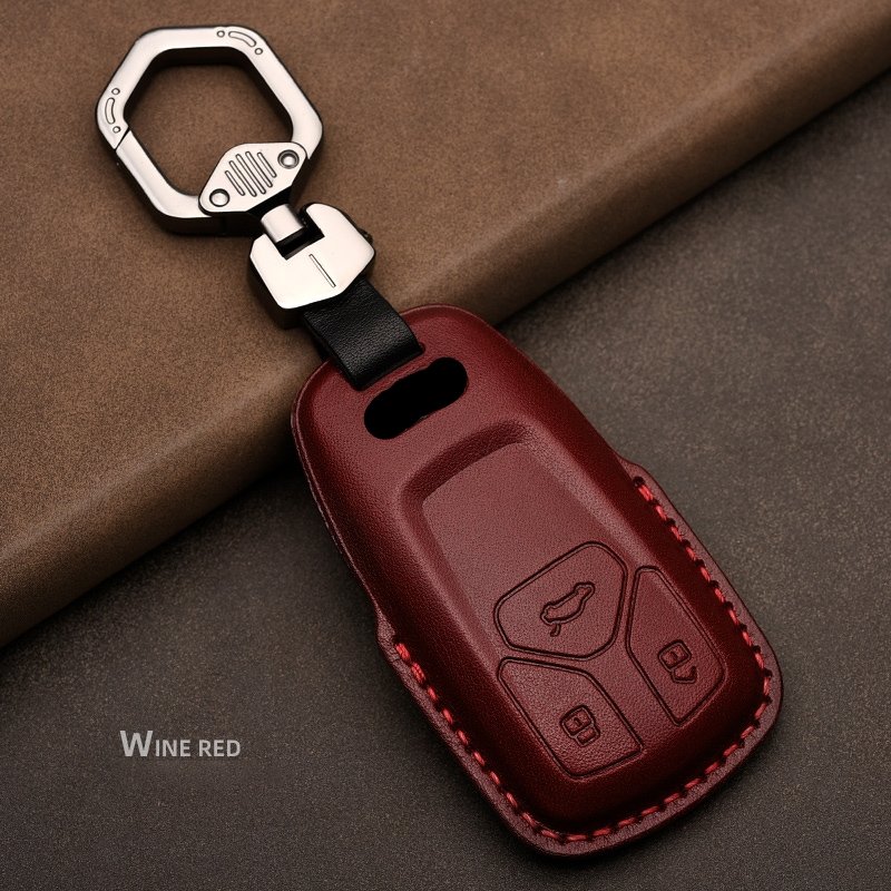 Luxury Leather Car Key Case Cover for Audi A4/A4L/A5/Q5/Q7/TT Stylish Key Protection Accessories