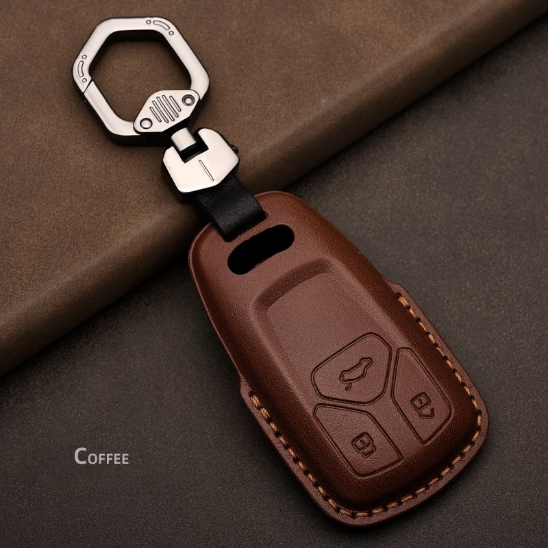 Luxury Leather Car Key Case Cover for Audi A4/A4L/A5/Q5/Q7/TT Stylish Key Protection Accessories