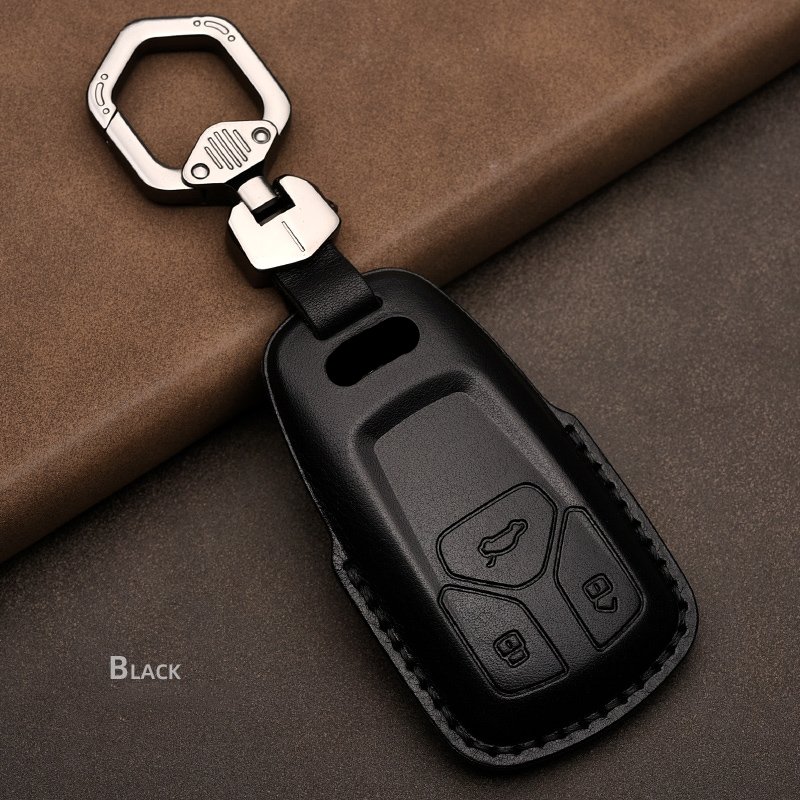 Luxury Leather Car Key Case Cover for Audi A4/A4L/A5/Q5/Q7/TT Stylish Key Protection Accessories