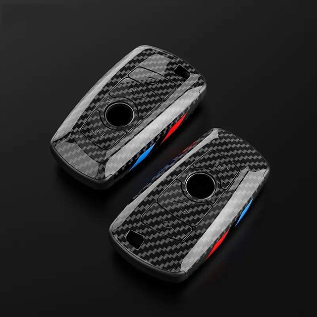 ABS Carbon Fiber Style Car Key Case Cover Shell Fob For BMW X3 X5 X6 F30 F34 F10 F20 G20 G30 G01 G02 G05 F15 F16 1 3 5 7 Series