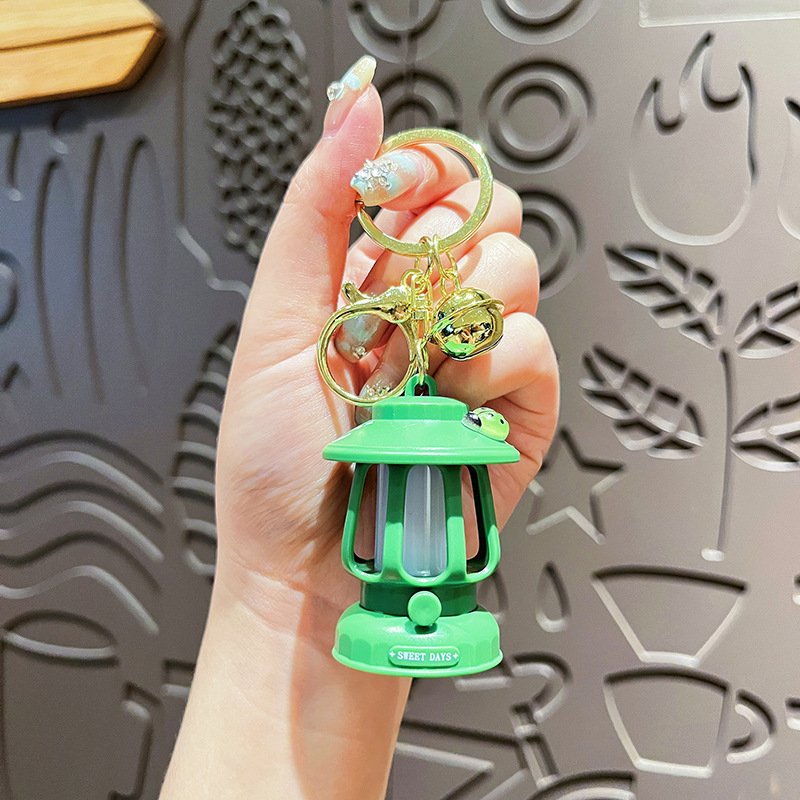 mini Retro Camping lamp Camping Light Small Lantern keychain for promotion gifts bag charm accessories