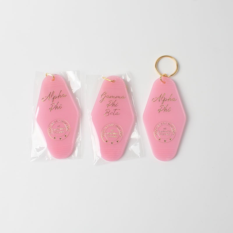 High Quality retro motel keychain custom fashion motel key tag customized Key ring double side printing hotel key chain charms