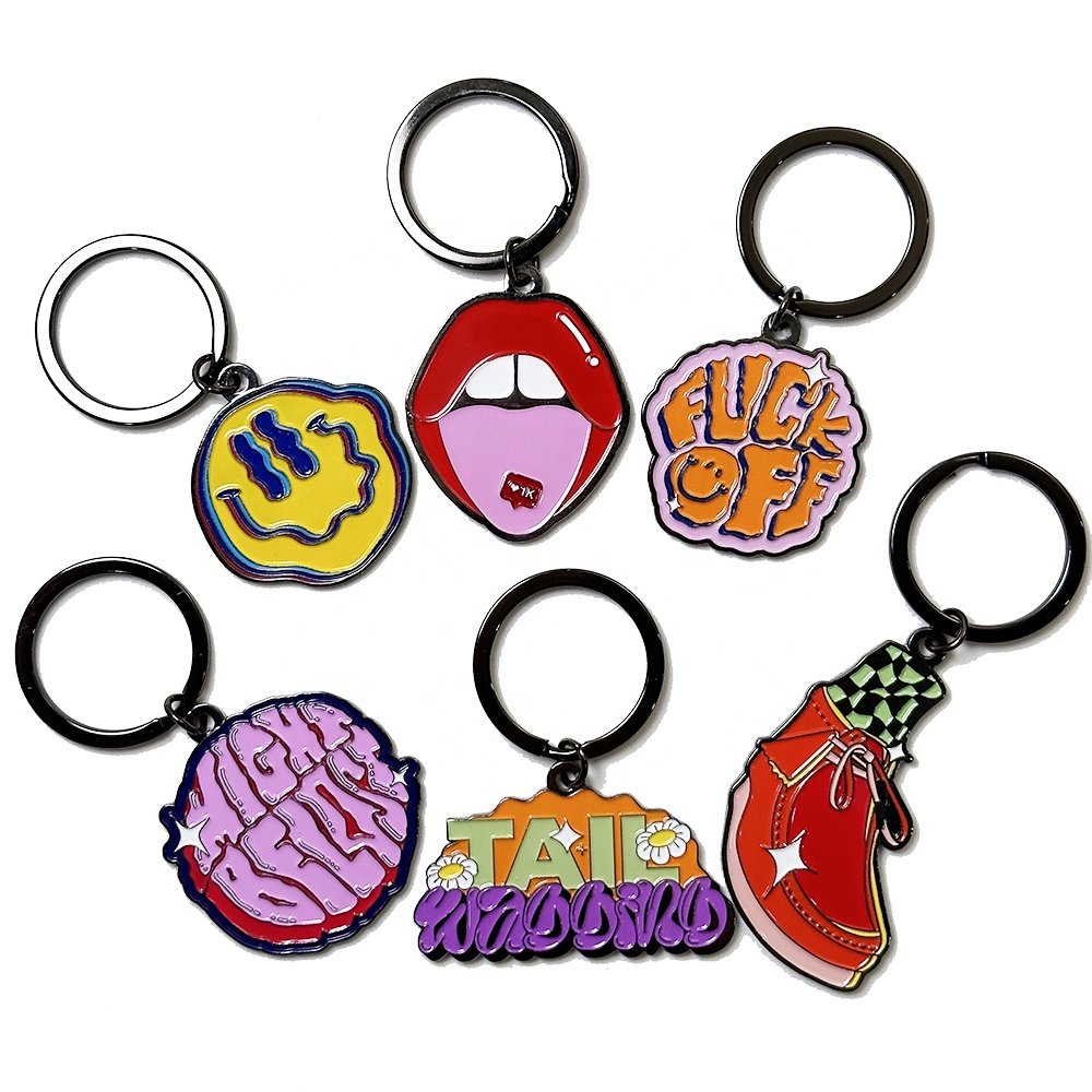 Key Chains Custom China Keychain Charm Sublimation Keychains Ring Stainless Steel Cat Blank Metal Keyrings