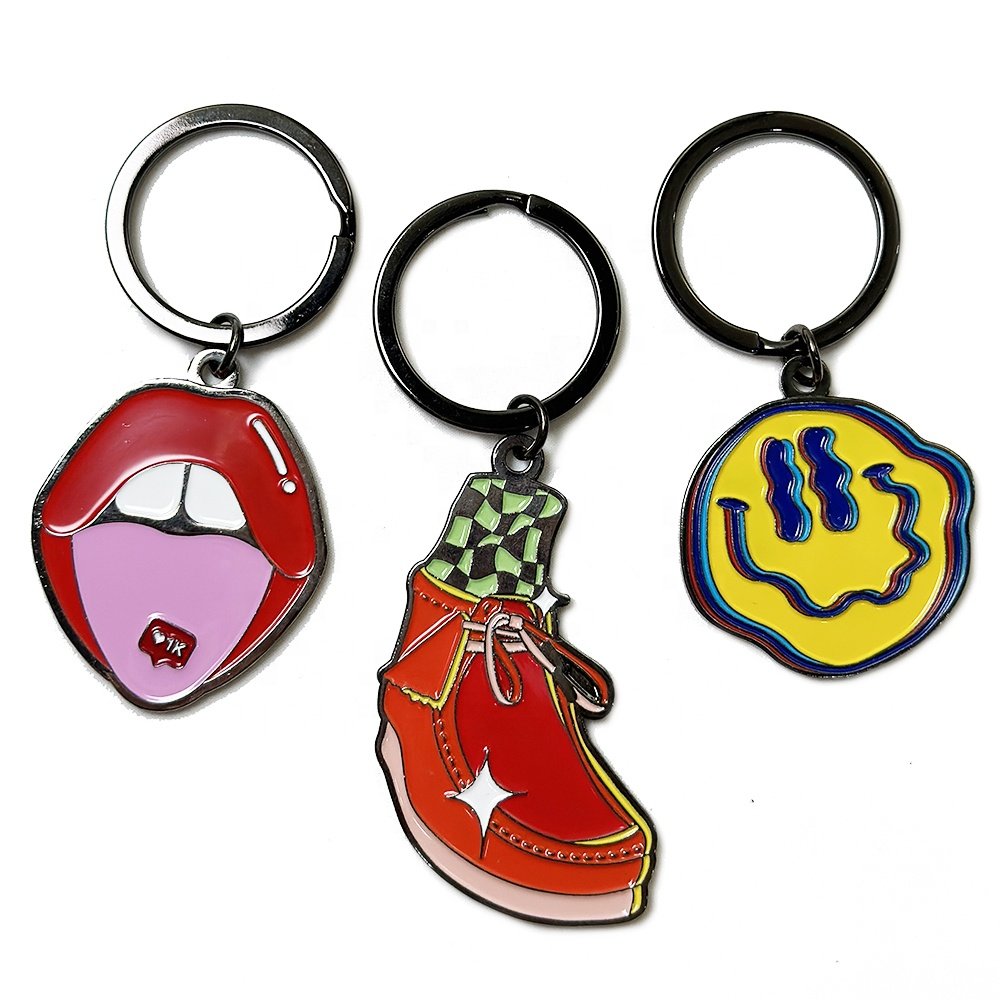 Key Chains Custom China Keychain Charm Sublimation Keychains Ring Stainless Steel Cat Blank Metal Keyrings