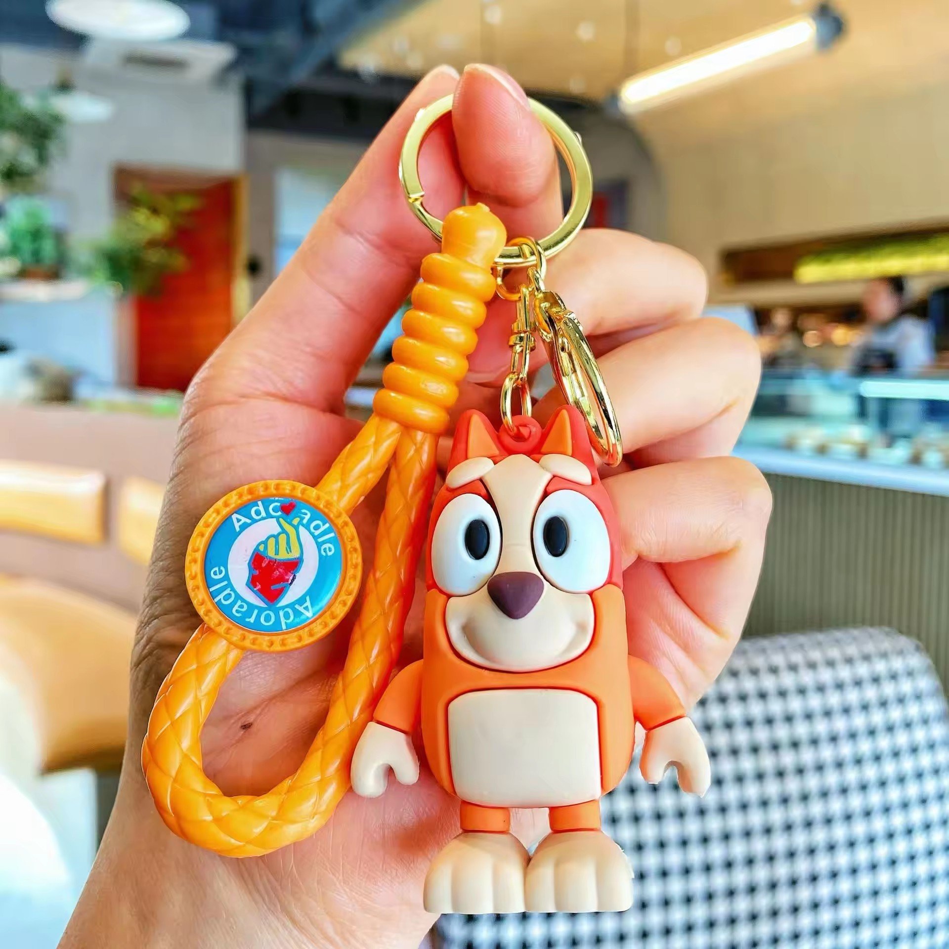Wholesale 3D Cartoon Soft pvc Keychains Cartoon Dog Anime Rubber key chain accessories custom Logo keychain