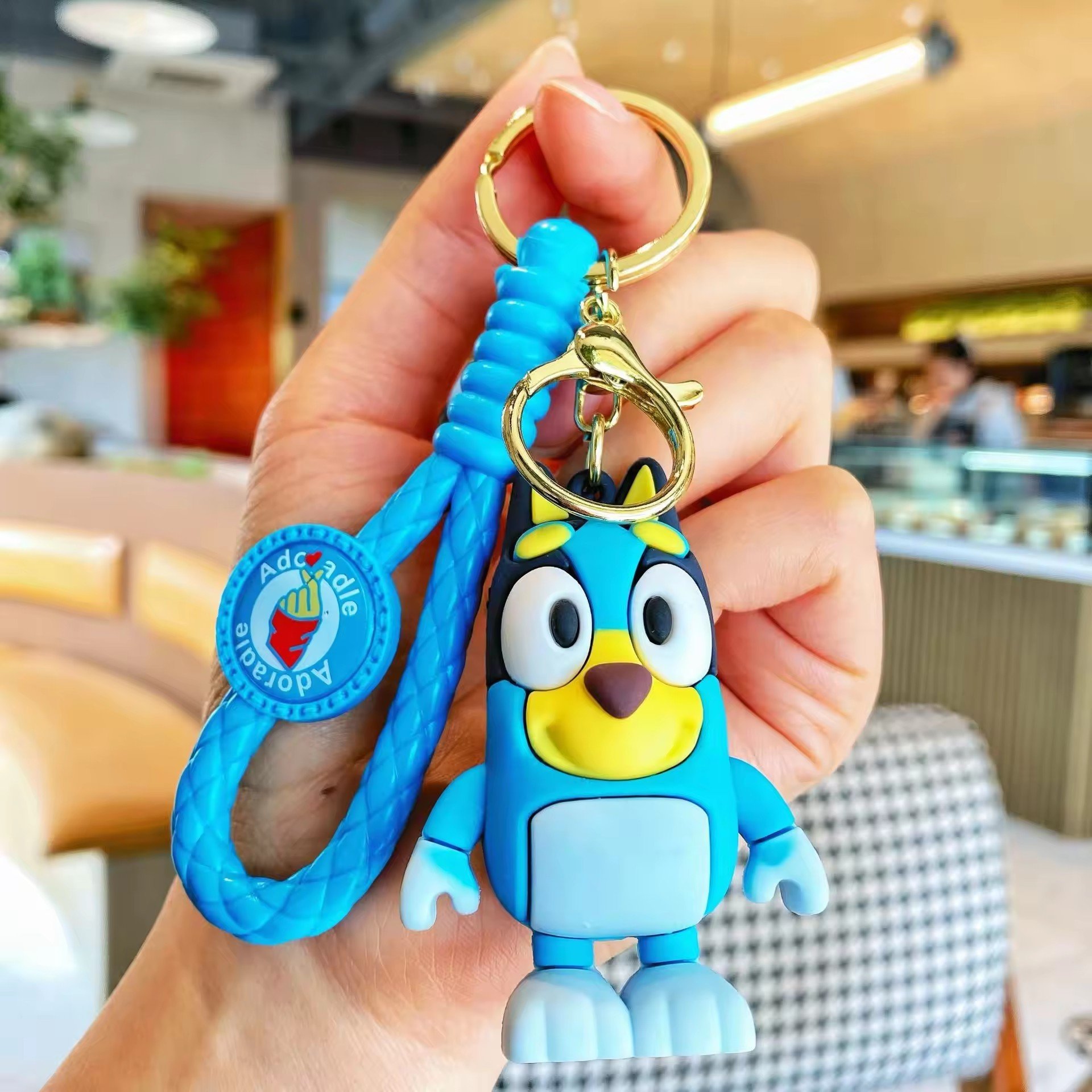Wholesale 3D Cartoon Soft pvc Keychains Cartoon Dog Anime Rubber key chain accessories custom Logo keychain