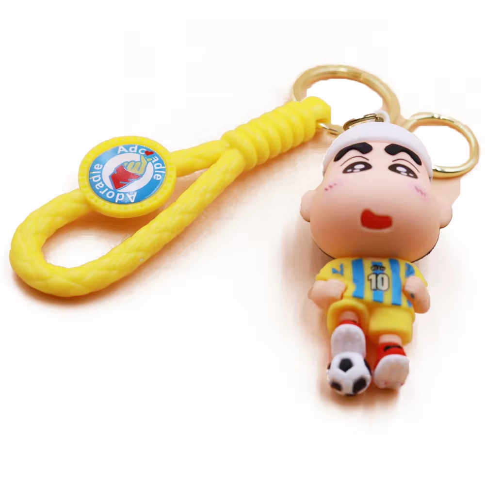 3D PVC keychains Japanese anime Cute football players 3D Doll Car Keyring Kids Gift Keychain Manufacturers wholesale