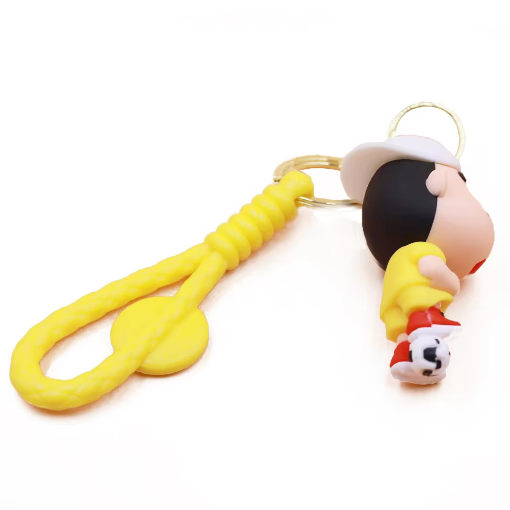 3D PVC keychains Japanese anime Cute football players 3D Doll Car Keyring Kids Gift Keychain Manufacturers wholesale