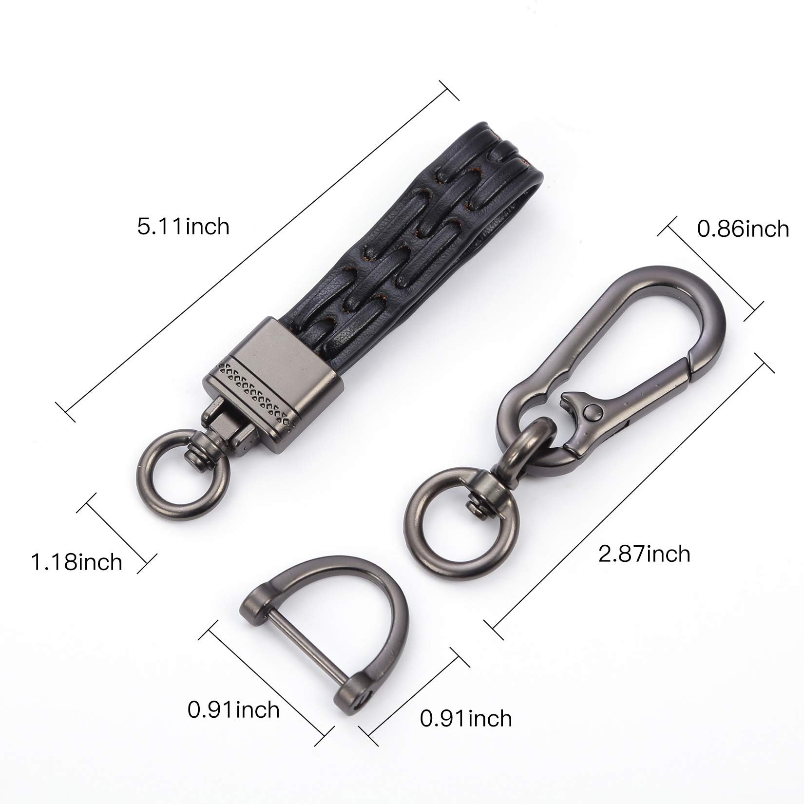 Carabiner Key Chain Clip Key Chain Super Fiber Keychain Key Ring Clip for Men Women with Wristlet