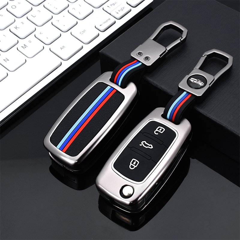 High Quality Zinc Alloy Car Key Cover Case Silicone Cover Remote Key Shell Fob Holder Suitable for TATA Car Key Accessories