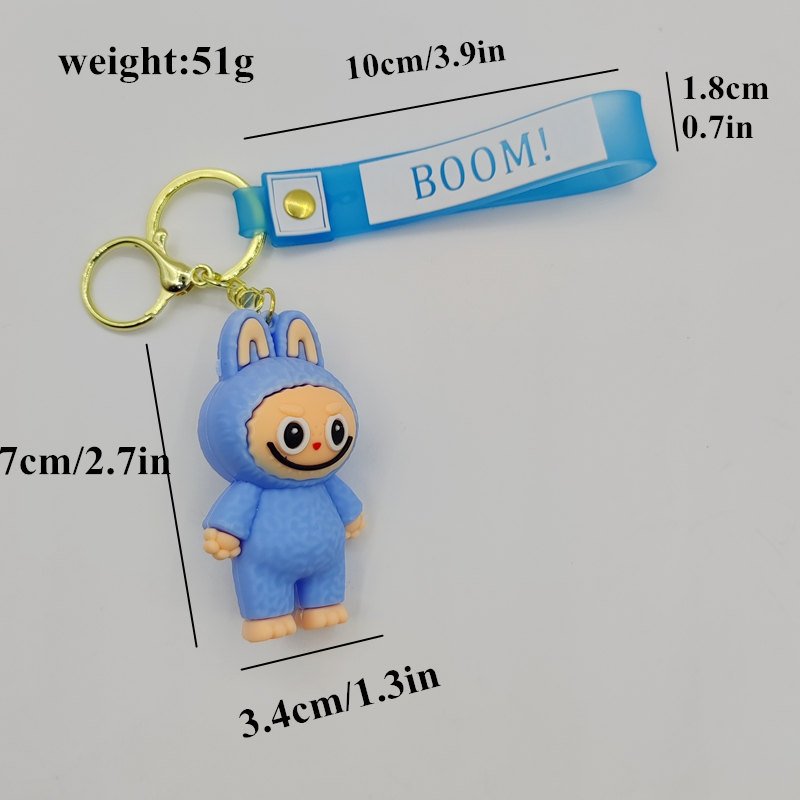 Factory new anime Keyring Doll Toys Cartoon Cute Little Sheep Silicone 3D KeyChain Accessories Gifts Large Mini Labubu keychain
