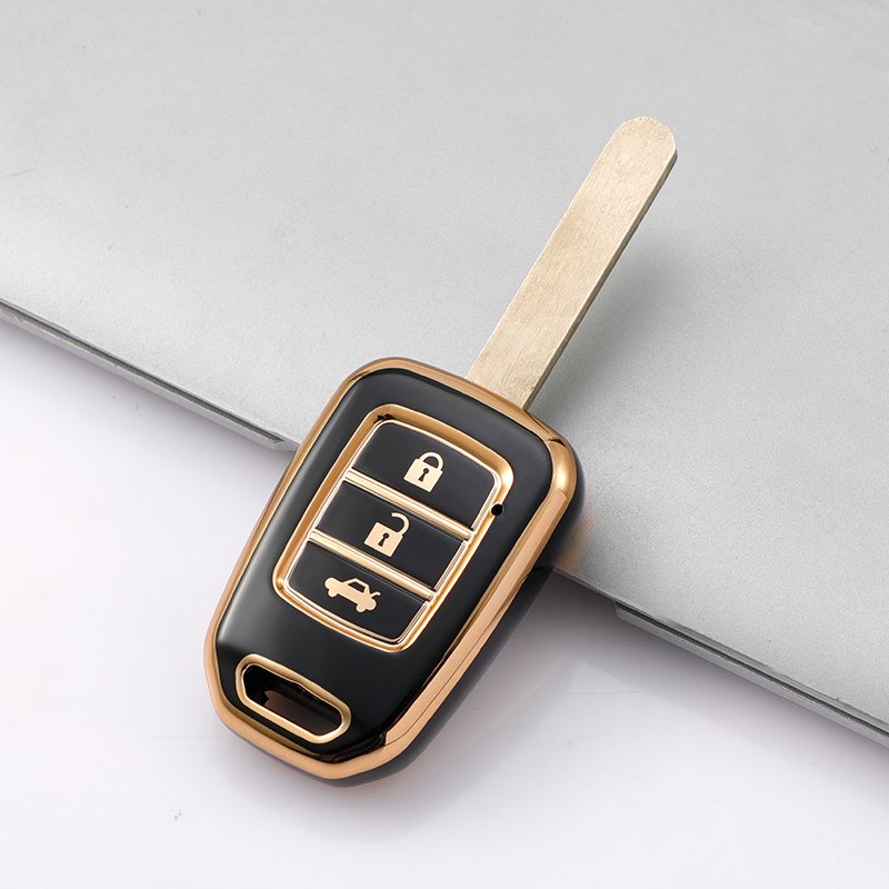 Key Fob Cover Case Fit for Honda Accord Civic CR-V HR-V Remote Holder Skin Protector Keyless Entry Sleeve Accessories