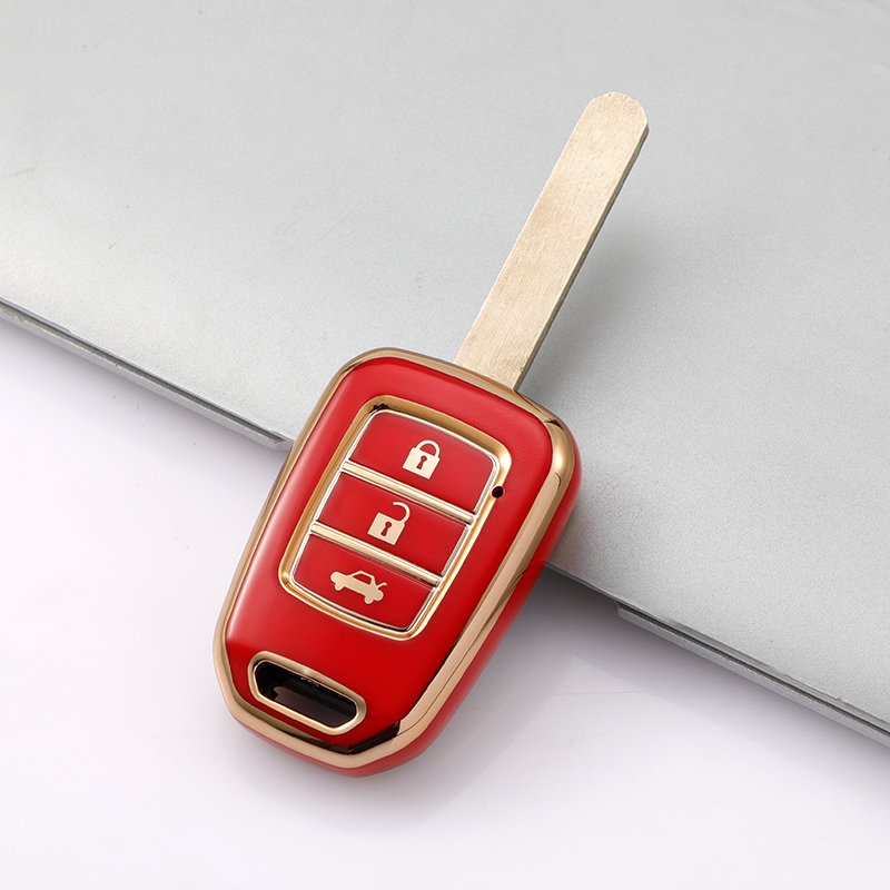 Key Fob Cover Case Fit for Honda Accord Civic CR-V HR-V Remote Holder Skin Protector Keyless Entry Sleeve Accessories