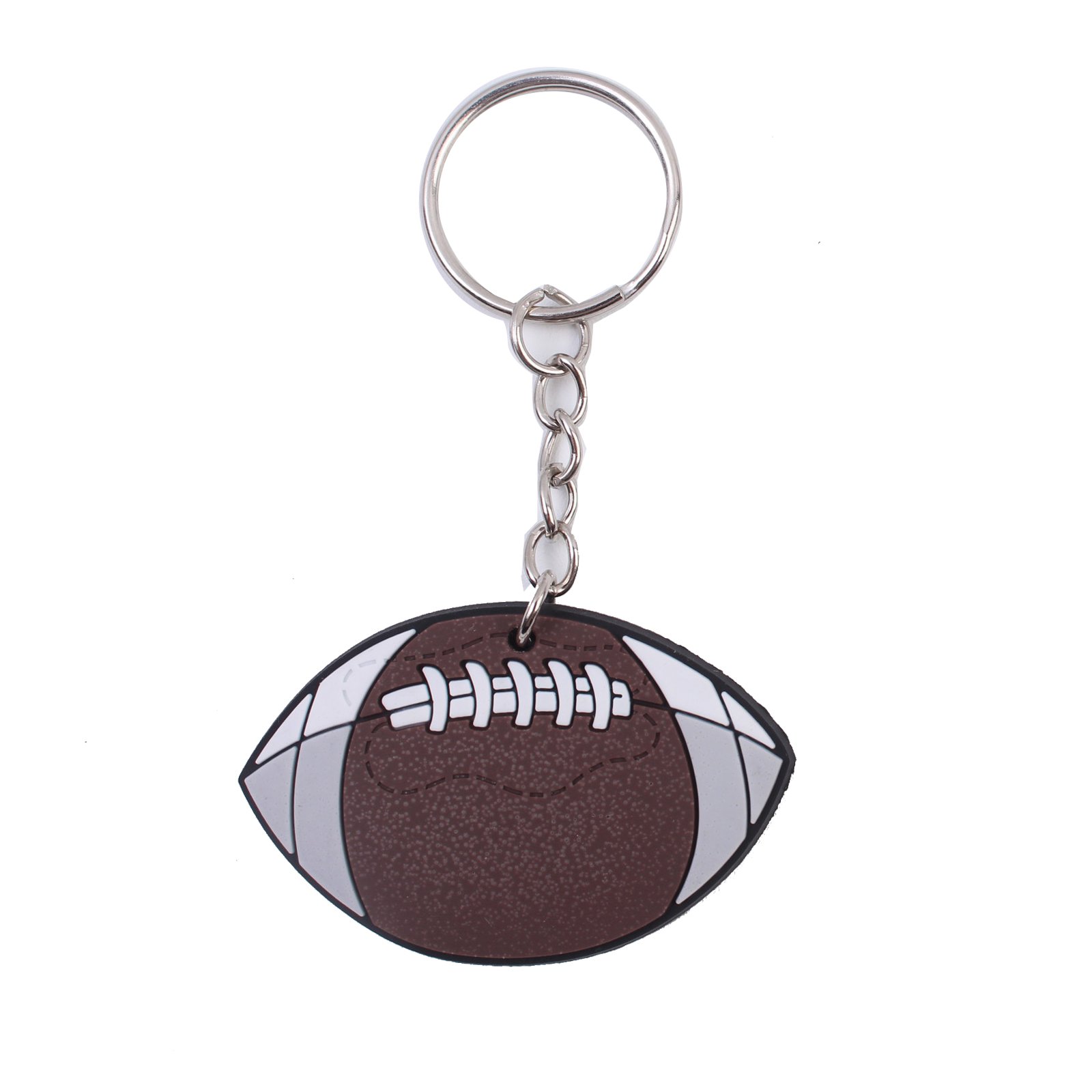 2024 New arrive PVC rubber ball game promotional gift key chains Wholesale cartoon Football key ring custom design Bag pendant