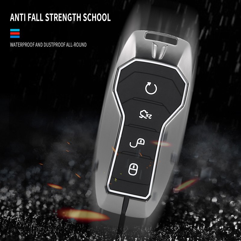 For BYD Qin plusdmi key case e2pro buckle plusev shell e3 dolphin bag 2021 male Zinc alloy car key case