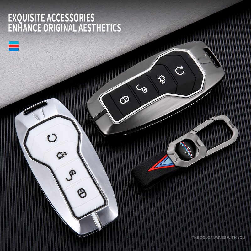 For BYD Qin plusdmi key case e2pro buckle plusev shell e3 dolphin bag 2021 male Zinc alloy car key case