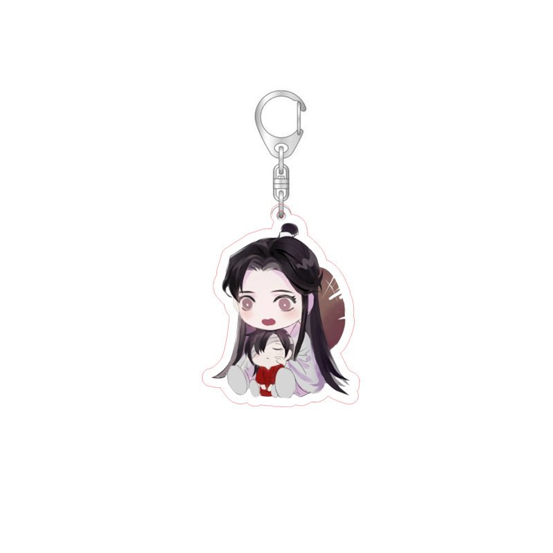 Anime Heaven Official's Blessing Keychain Tian Guan Ci Fu Acrylic Figure Car Key Chain Keyring Bag Pendant Trinket Accessories
