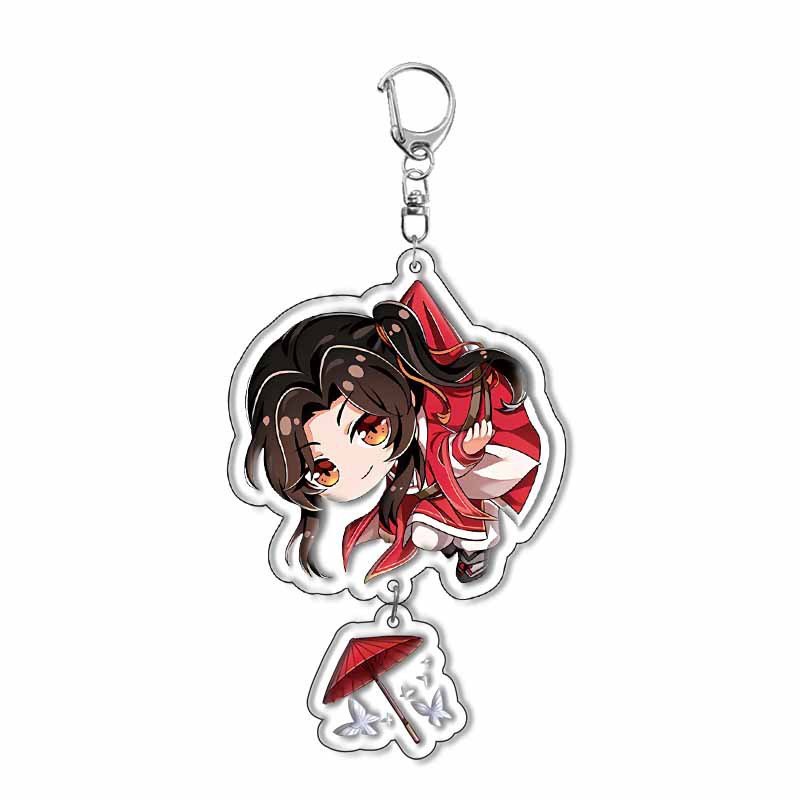 Anime Heaven Official's Blessing Keychain Tian Guan Ci Fu Acrylic Figure Car Key Chain Keyring Bag Pendant Trinket Accessories