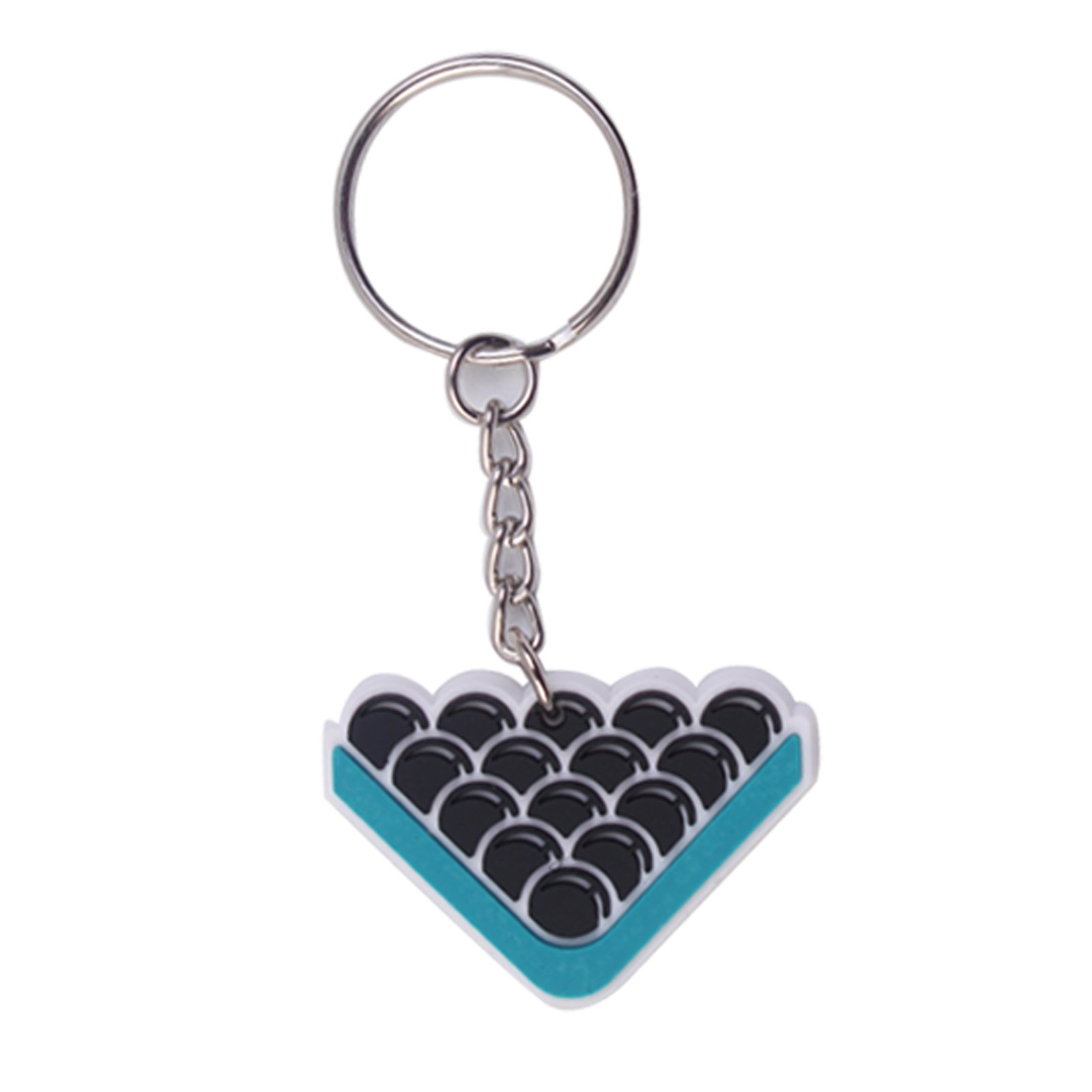 New Arrival Wholesale Snooker Sports PVC Rubber 2D Key Chains Promotion Sale Designer Key Chains Ring Custom Shape Logo Gifts