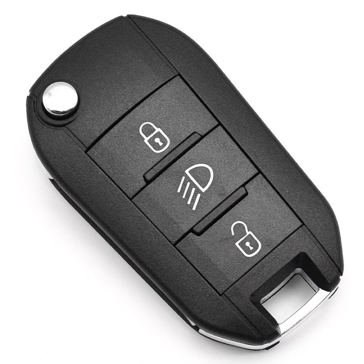 Topbest 3 button Flip Remote Car Key Shell Case For P-eugeot 308 4008 RCZ 508 2014 2017 2019 HU83 VA2 key