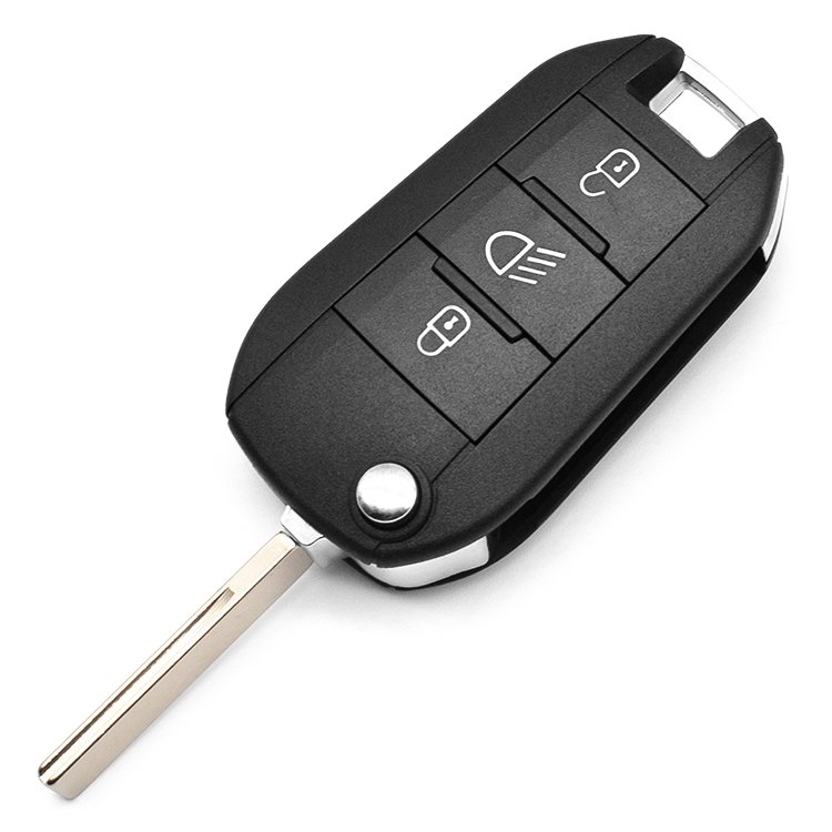 Topbest 3 button Flip Remote Car Key Shell Case For P-eugeot 308 4008 RCZ 508 2014 2017 2019 HU83 VA2 key