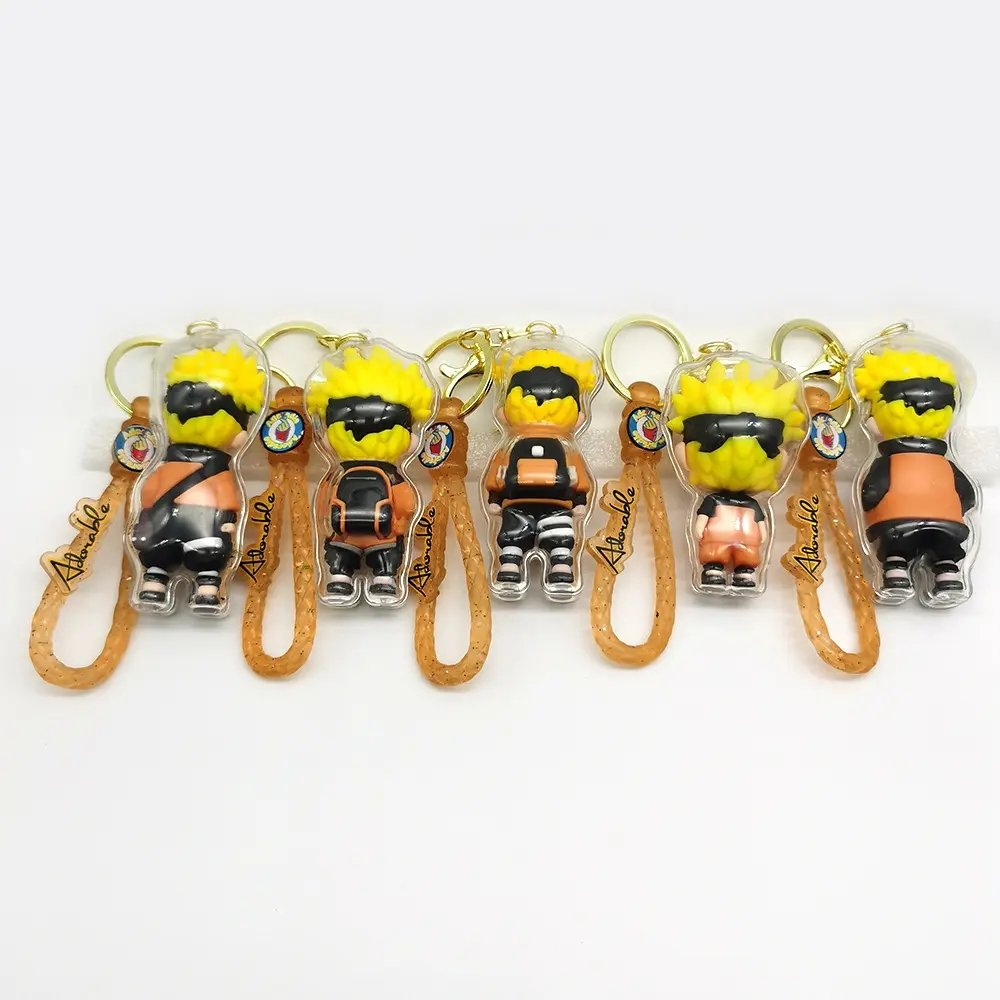 2024 new manufacturer 3D pvc plastic kids cute cartoon Charm Sasuke Uchiha Weasel keychain ring gift toy keyring keychain