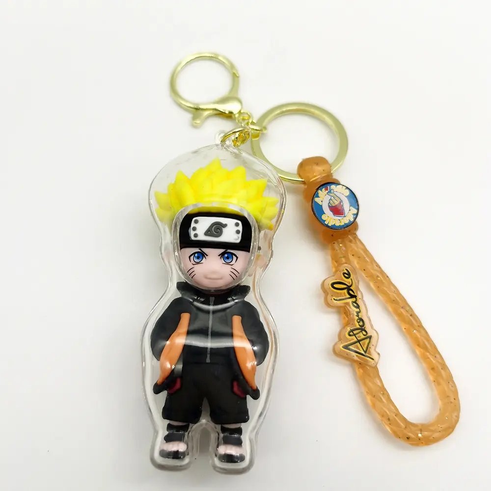 2024 new manufacturer 3D pvc plastic kids cute cartoon Charm Sasuke Uchiha Weasel keychain ring gift toy keyring keychain