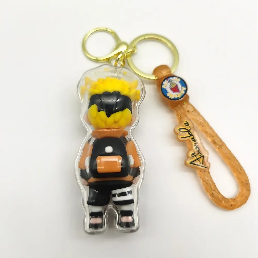 2024 new manufacturer 3D pvc plastic kids cute cartoon Charm Sasuke Uchiha Weasel keychain ring gift toy keyring keychain
