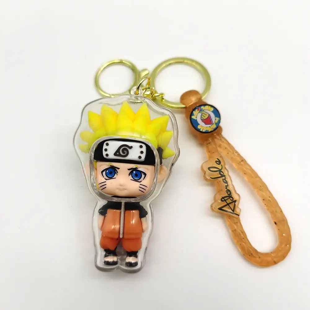 2024 new manufacturer 3D pvc plastic kids cute cartoon Charm Sasuke Uchiha Weasel keychain ring gift toy keyring keychain