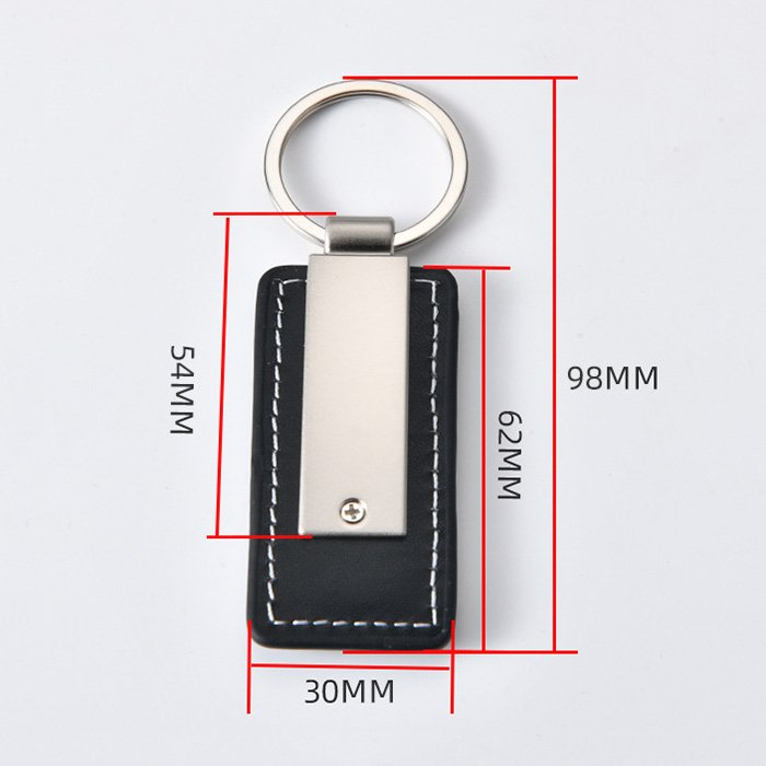 custom logo pu leather keychain blanks leather car key fob holder