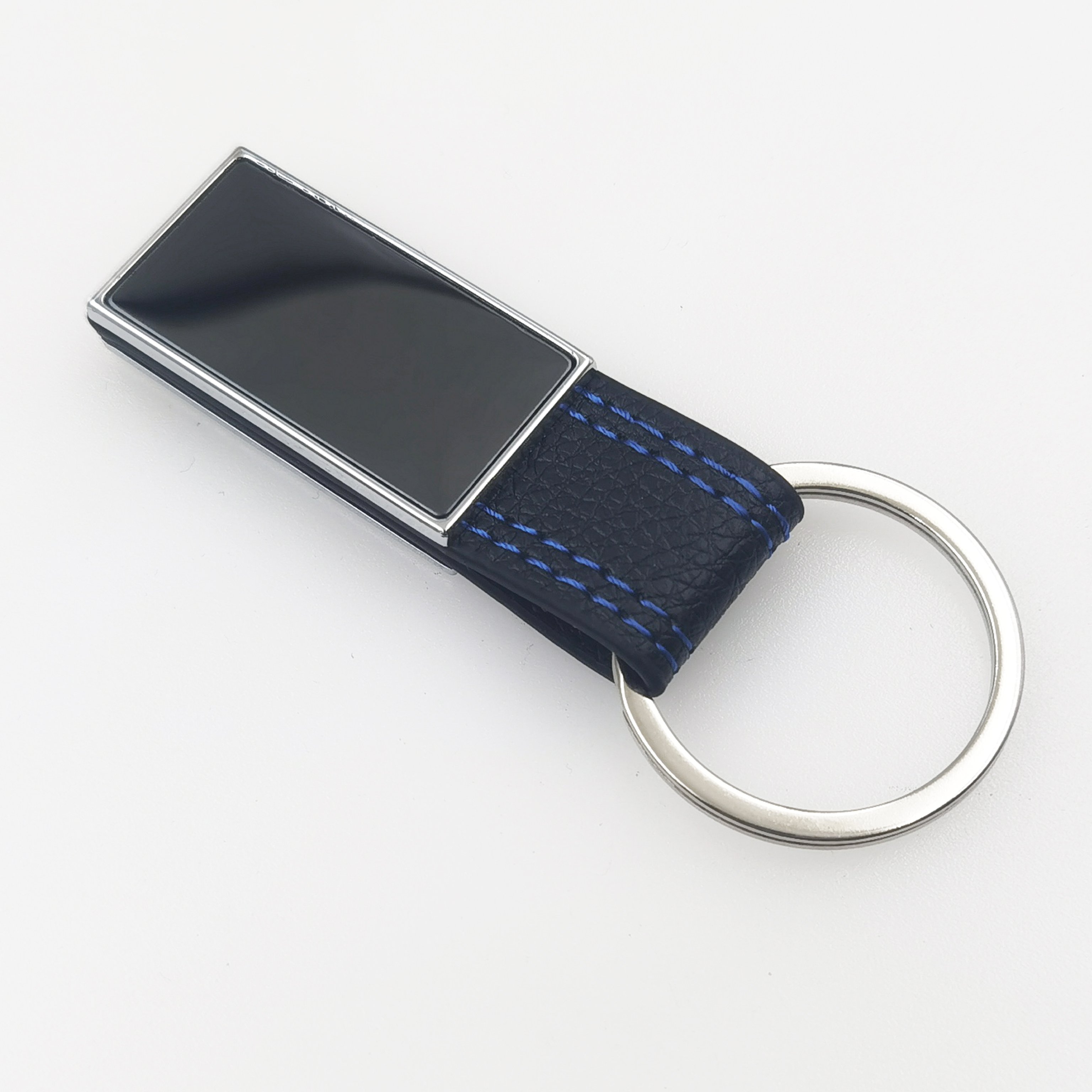 Personalized laser engraving logo sublimation blank faux leather key chain holder ring custom luxury car pu leather keychain