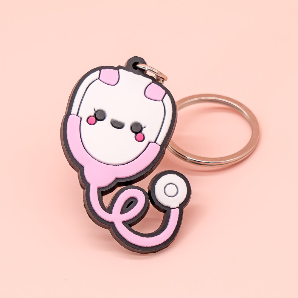 wholesale pvc keychains hot sale anime figure custom keyring friends Cartoon medical key holder fit fans souvenir gift