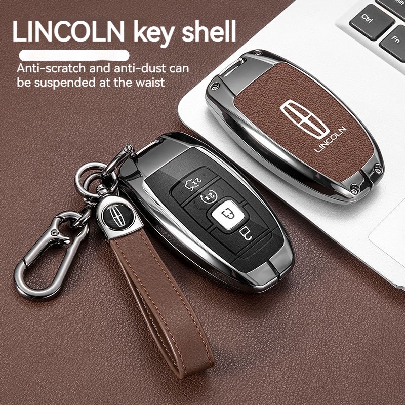 Zinc Alloy Car Key Case Cover Shell For Lincoln Continental MKC MKZ MKX Navigator Z Nautilus Aviator Corsair 2017 2018 2019 2022