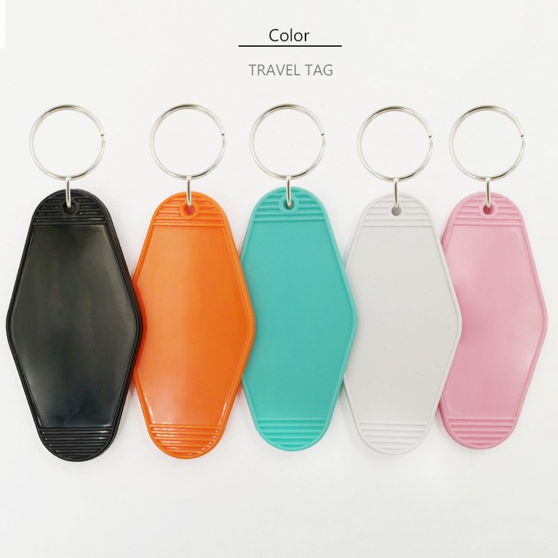 Blank Motel UV Printing Plastic Hot Stamp Key Chains Frosted Acrylic Motel Keychain Custom Design keyring Hotel Keychains