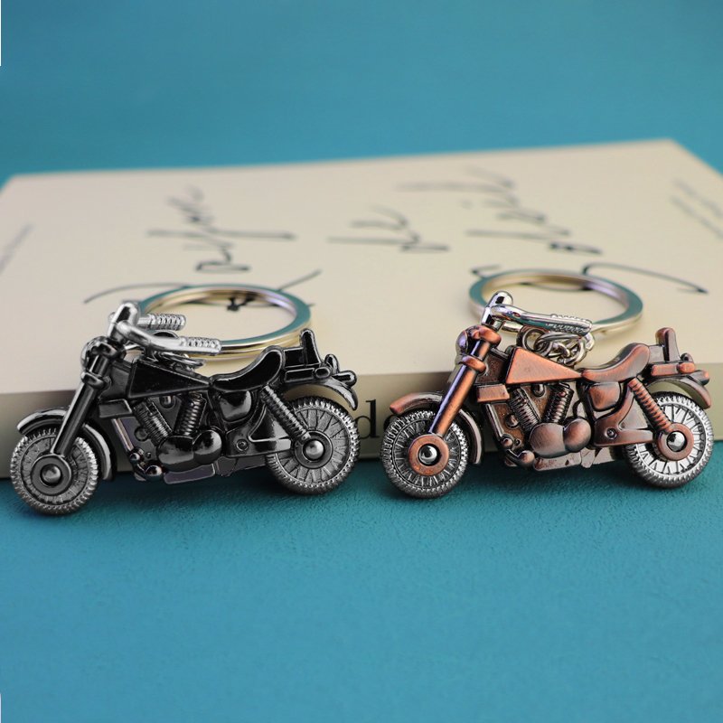 Xun Xin Hot 3D Men Key Ring Metal Key Chain Keychain Gift Jewelry Silver Color Simulation Motorcycle Motocross Pendant keychain