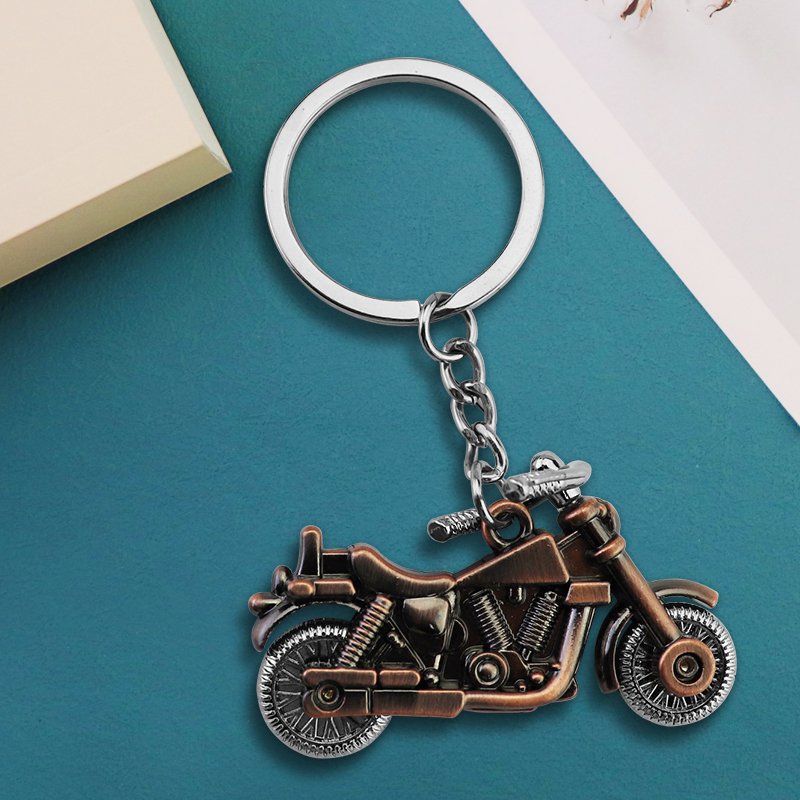 Xun Xin Hot 3D Men Key Ring Metal Key Chain Keychain Gift Jewelry Silver Color Simulation Motorcycle Motocross Pendant keychain
