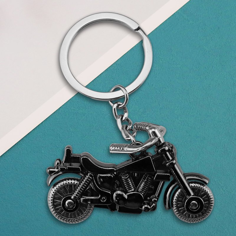 Xun Xin Hot 3D Men Key Ring Metal Key Chain Keychain Gift Jewelry Silver Color Simulation Motorcycle Motocross Pendant keychain