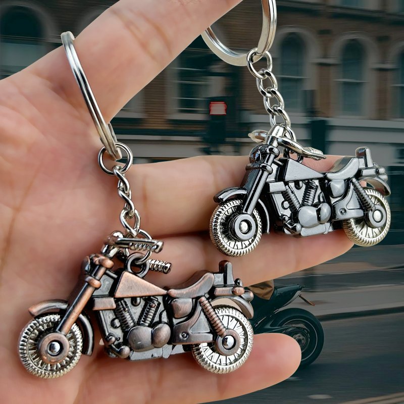 Xun Xin Hot 3D Men Key Ring Metal Key Chain Keychain Gift Jewelry Silver Color Simulation Motorcycle Motocross Pendant keychain