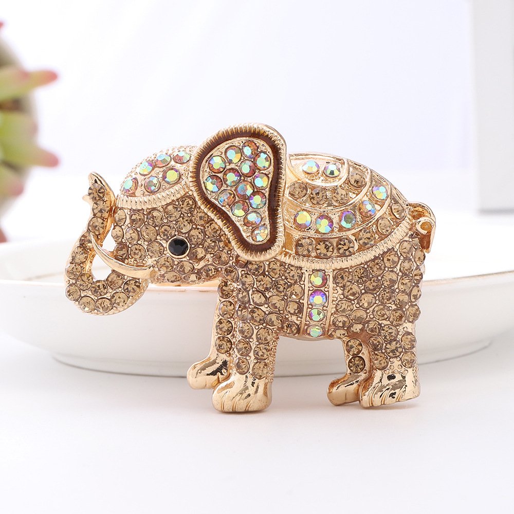 Cute Crystal Elephant Key Chain Bling Charm Rhinestone Animals Lucky Keychain Bag Car Pendant Exquisite Gift Phone Accessories