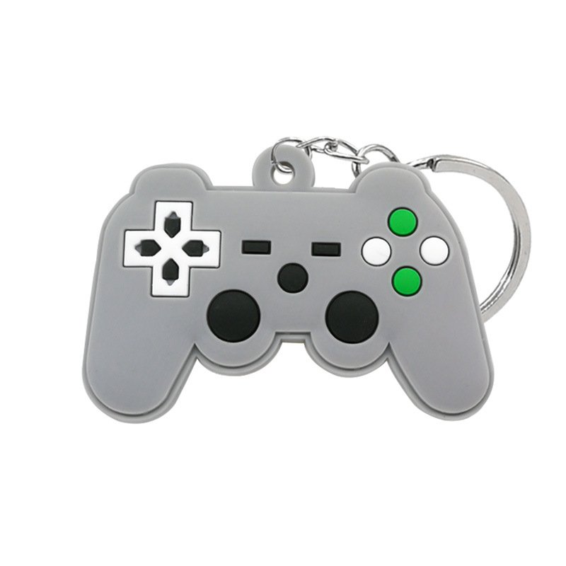 Custom PVC Game Machine Keychain & Keyring Cute Gamepad Joystick Key Chains Bag Car Accessories Jewelry Gift for Him Kid Toy