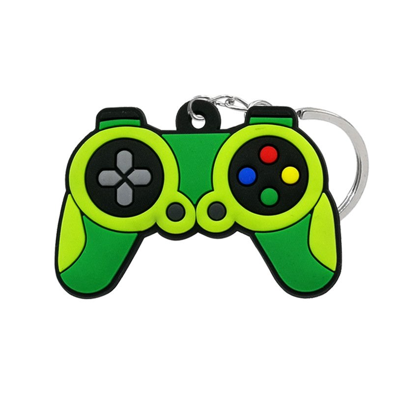 Custom PVC Game Machine Keychain & Keyring Cute Gamepad Joystick Key Chains Bag Car Accessories Jewelry Gift for Him Kid Toy