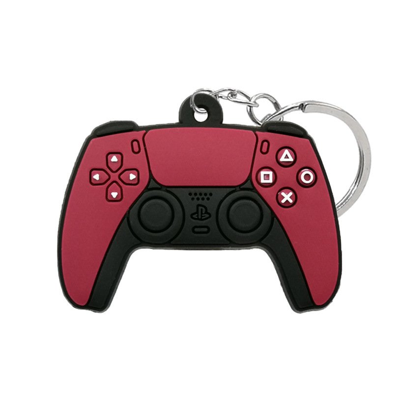 Custom PVC Game Machine Keychain & Keyring Cute Gamepad Joystick Key Chains Bag Car Accessories Jewelry Gift for Him Kid Toy