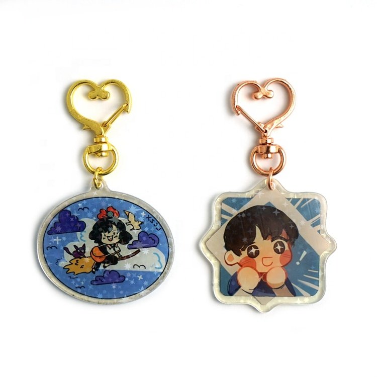 Key Rings Wholesale Automotive Keychain Llaveros Personalizados Hotel Keyring Luxury Printed Acrylic Charms