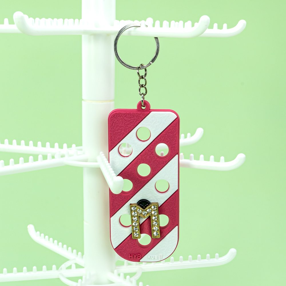 New design rubber keychain shoe charm holder fit car keys charms bag trinket wholesale custom